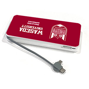 【受注生産】2026卒業入学記念モバイルバッテリー<名入れ>｜早稲田グッズ