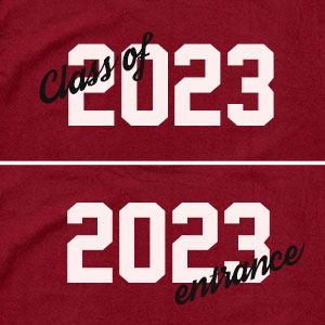 【受注生産】2023卒業入学記念Tシャツ<名入れ>(エンジ)｜早稲田グッズ
