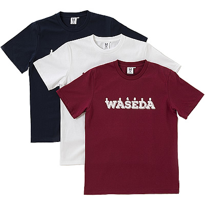 国産オリジナルTシャツ【WASEDA&ベアシルエット】｜早稲田グッズ