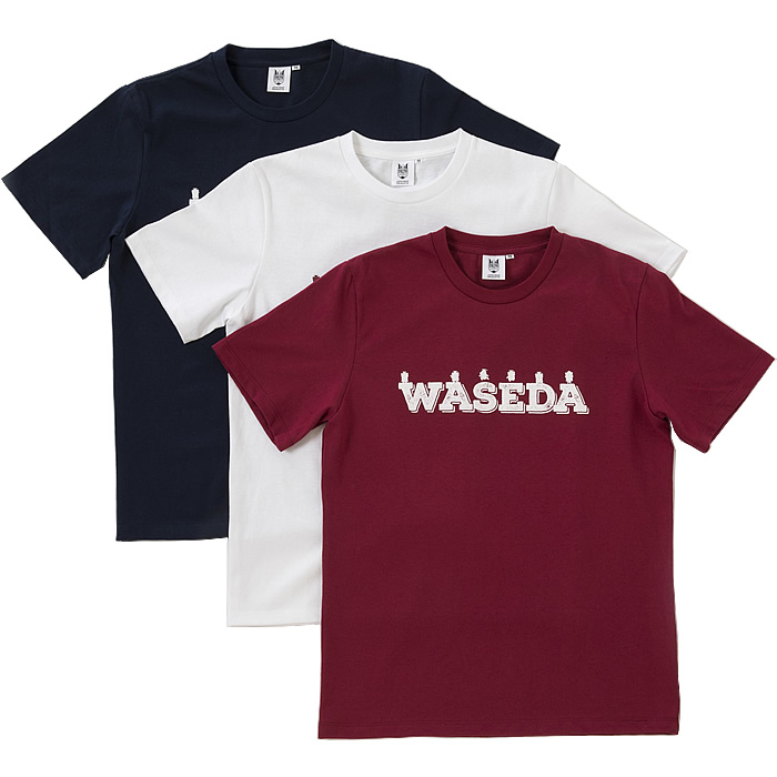 国産オリジナルTシャツ【WASEDA&ベアシルエット】