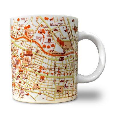 早稲田マップマグカップ【秋季限定カラー】｜早稲田グッズ