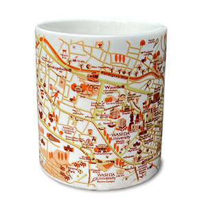 早稲田マップマグカップ【秋季限定カラー】｜早稲田グッズ