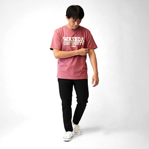Tシャツ(掠れロゴ)｜早稲田グッズ
