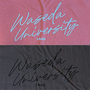 Tシャツ(手書き風ロゴ)｜早稲田グッズ