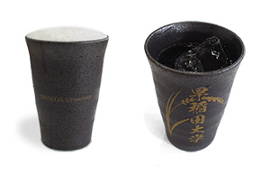 陶器フリーカップ｜早稲田グッズ