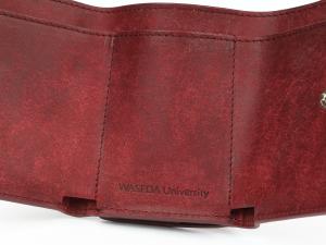 イタリアンレザー コンパクト財布｜早稲田グッズ