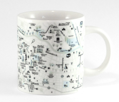 早稲田マップマグカップ【冬季限定カラー02】スノー｜早稲田グッズ