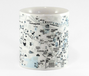 早稲田マップマグカップ【冬季限定カラー02】スノー｜早稲田グッズ