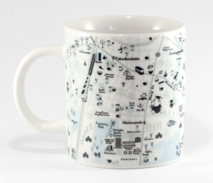 早稲田マップマグカップ【冬季限定カラー02】スノー｜早稲田グッズ