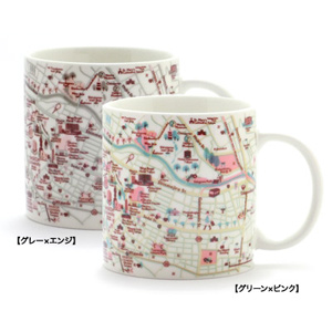 早稲田マップマグカップ【冬季限定カラー02】スノー｜早稲田グッズ